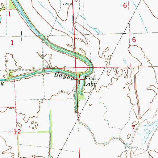 Topographic Map of Fish Lake, MS