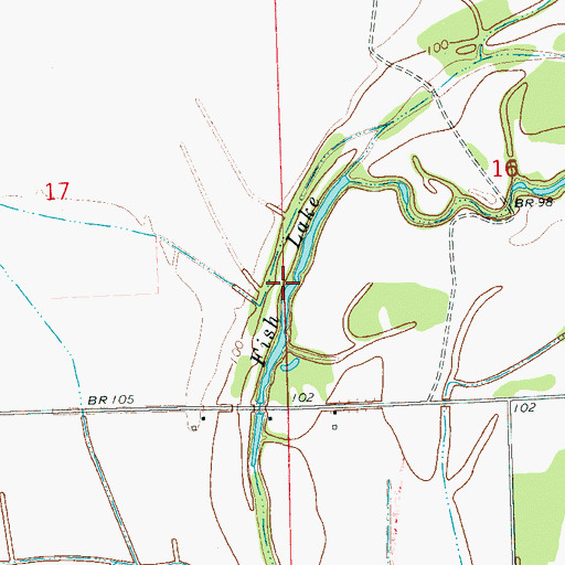 Topographic Map of Fish Lake, MS