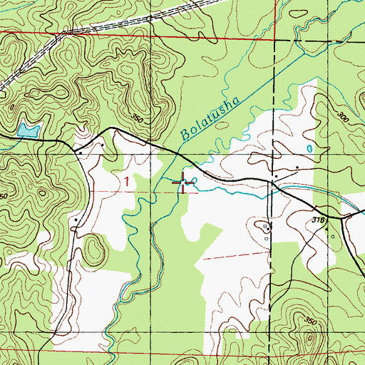 Topographic Map of Fisher Creek, MS