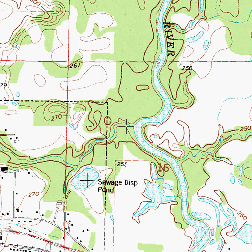 Topographic Map of Fisher Creek, MS