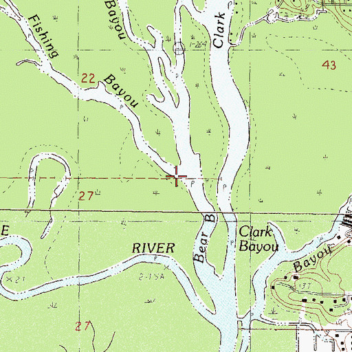 Topographic Map of Fishing Bayou, MS