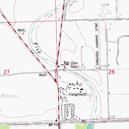 Topographic Map of Fisk Bayou, MS