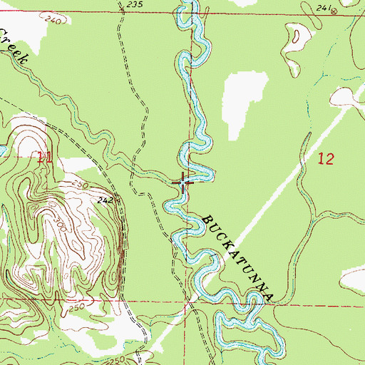 Topographic Map of Fivemile Creek, MS
