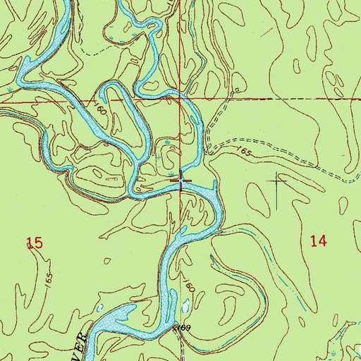 Topographic Map of Bayou De View, AR