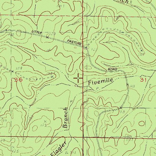 Topographic Map of Flagler Branch, MS