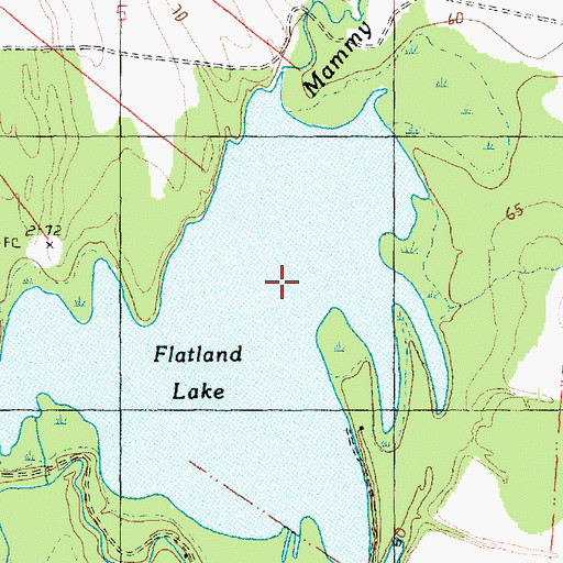 Topographic Map of Flatland Lake, MS