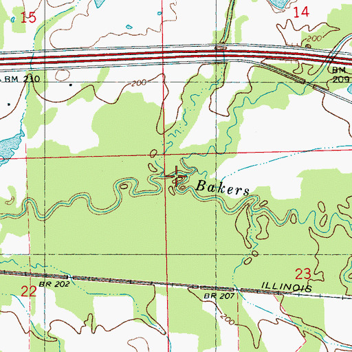 Topographic Map of Fleetwood Creek, MS