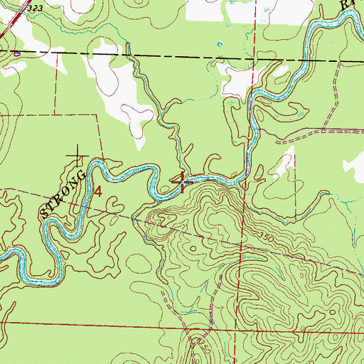 Topographic Map of Fletcher Branch, MS