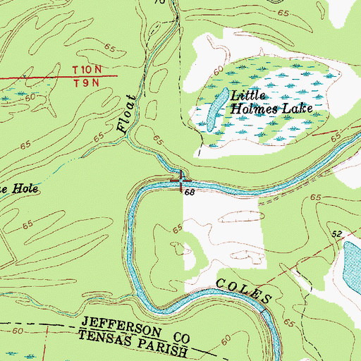 Topographic Map of Float Bayou, MS