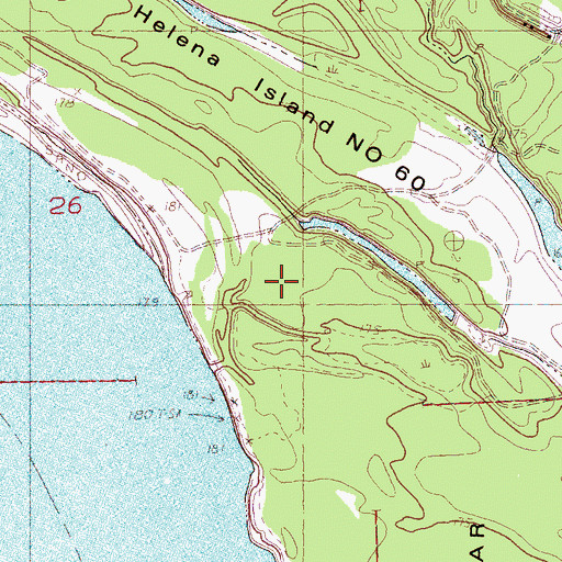 Topographic Map of Flower Lake Bar, MS
