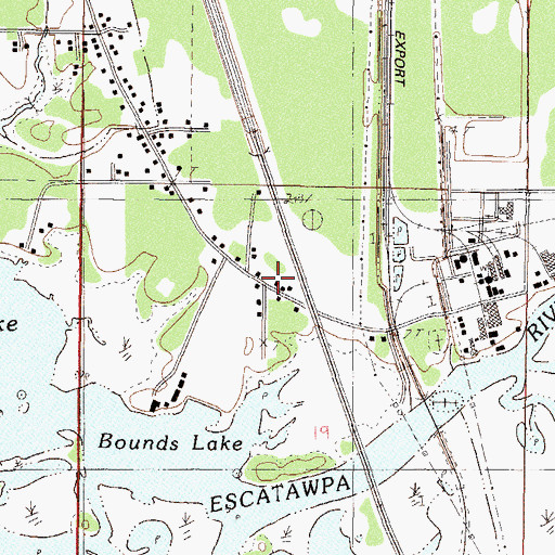 Topographic Map of Ford, MS