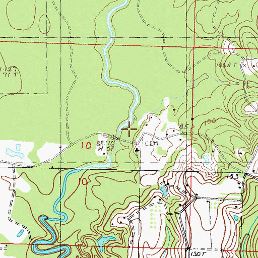 Topographic Map of Ford Church, MS