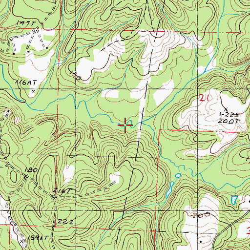 Topographic Map of Fords Creek, MS