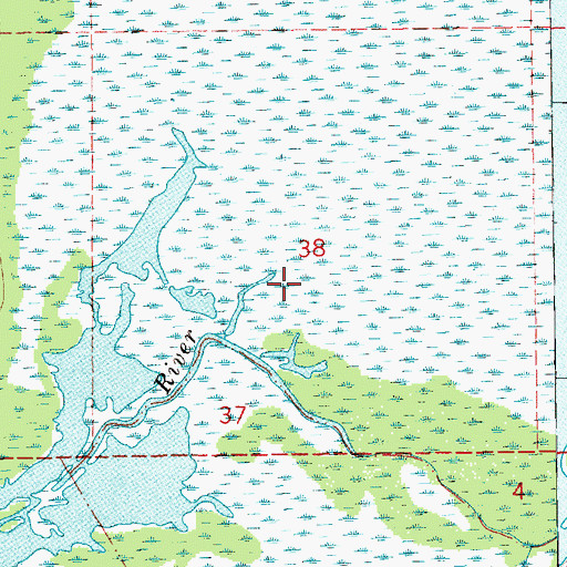 Topographic Map of Foster Lake, MS