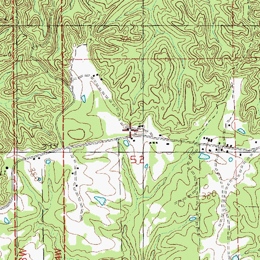 Topographic Map of Fountainbleau School, MS