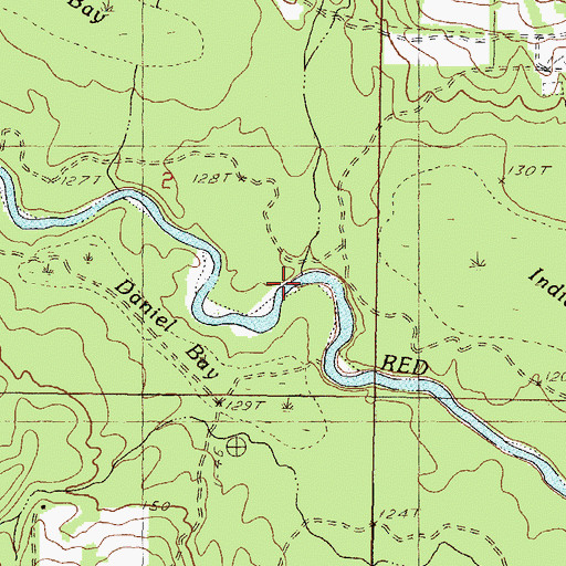 Topographic Map of Four Mile Creek, MS