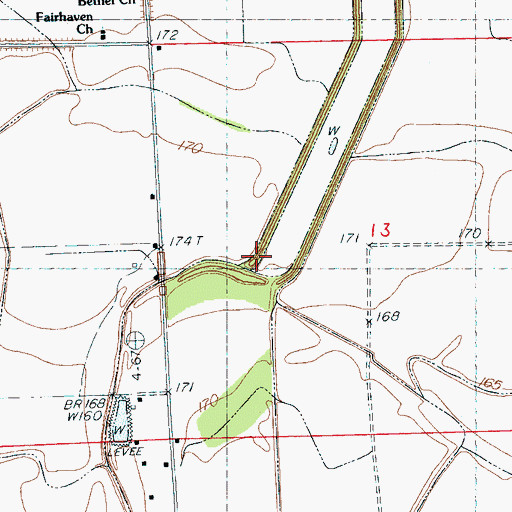 Topographic Map of Fowler Creek, MS