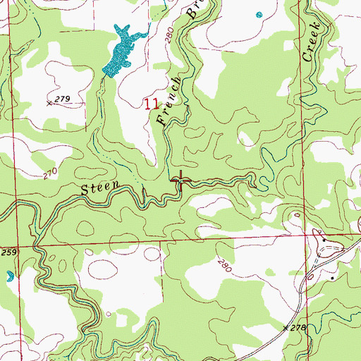 Topographic Map of French Branch, MS