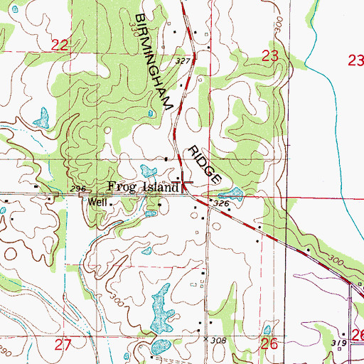 Topographic Map of Frog Island, MS