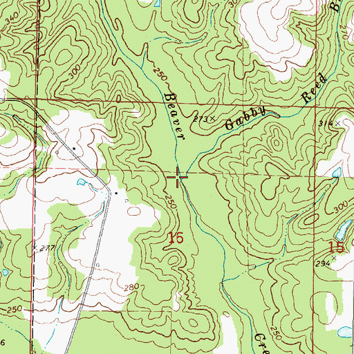 Topographic Map of Gabby Reed Brake, MS