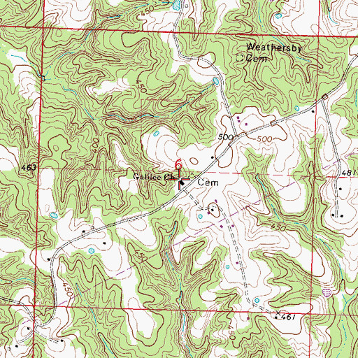 Topographic Map of Galilee Church, MS