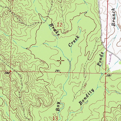 Topographic Map of Gall Berry Brake, MS