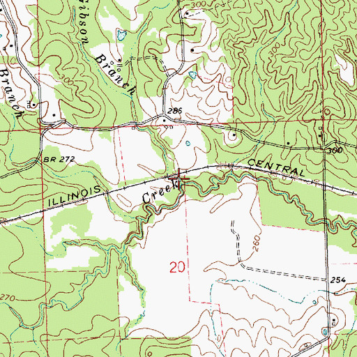 Topographic Map of Gibson Branch, MS