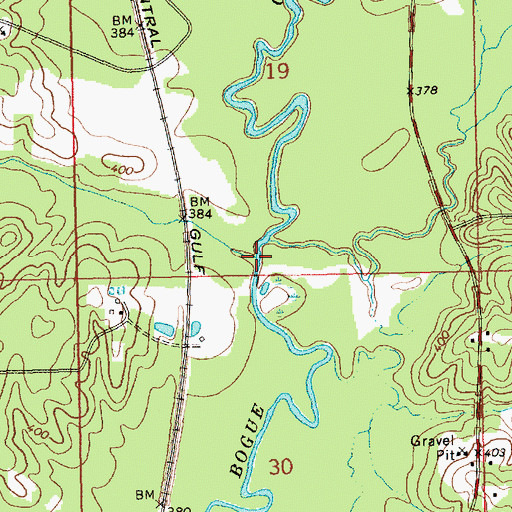 Topographic Map of Gills Creek, MS