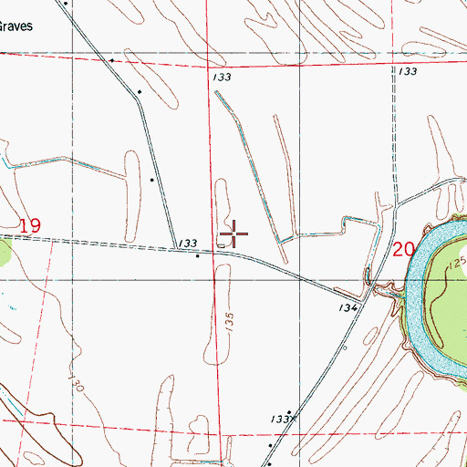 Topographic Map of Glen Burr Race Track School, MS