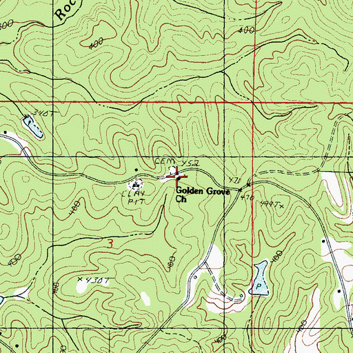 Topographic Map of Golden Grove Church, MS