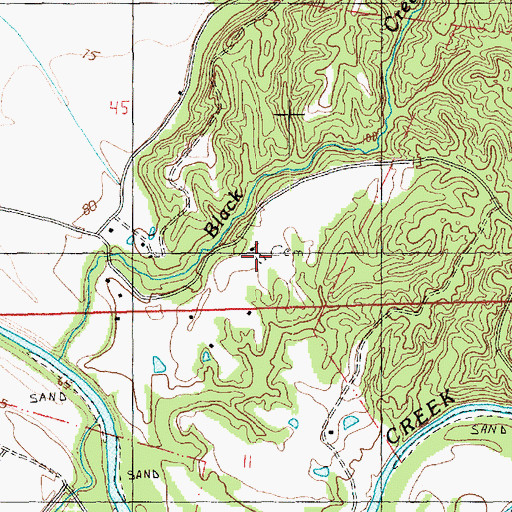 Topographic Map of Golden Mount Church, MS