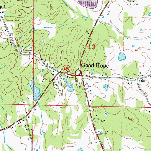 Topographic Map of Good Hope, MS