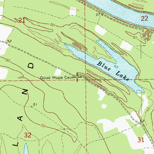 Topographic Map of Good Hope Cemetery, MS