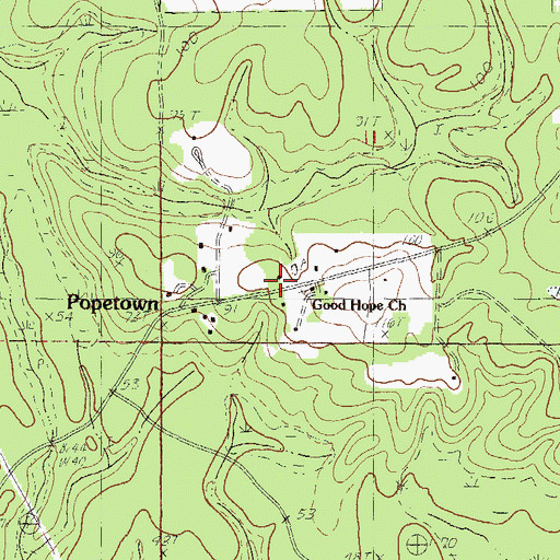 Topographic Map of Good Hope Church, MS