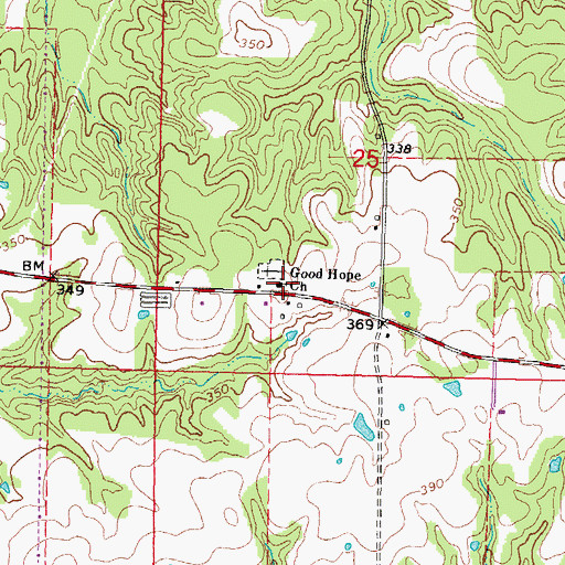 Topographic Map of Good Hope Church, MS