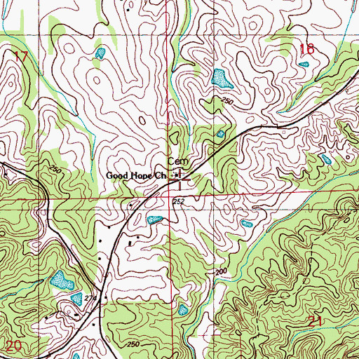 Topographic Map of Good Hope Missionary Baptist Church, MS