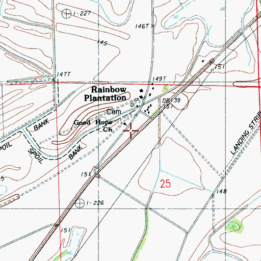 Topographic Map of Good Hope Church, MS
