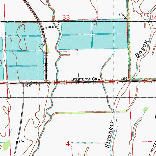 Topographic Map of Good Hope Church, MS