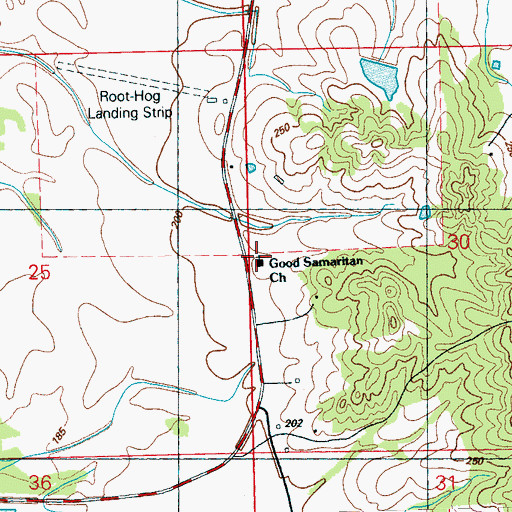 Topographic Map of Good Samaritan Church, MS