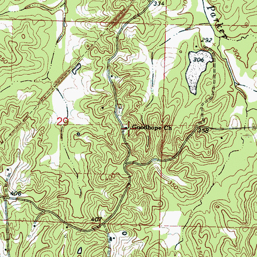 Topographic Map of Goodhope Church, MS