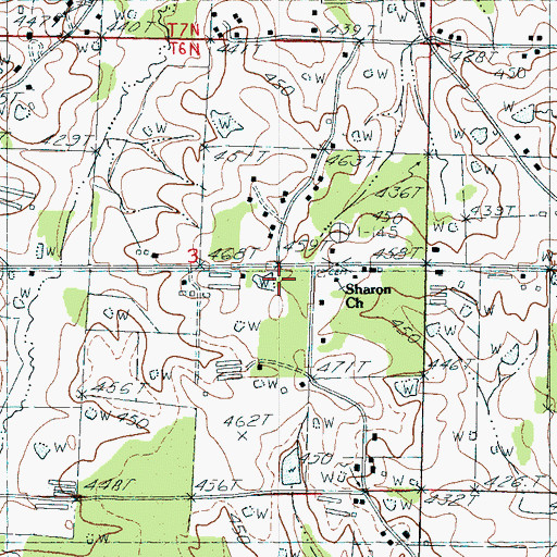 Topographic Map of Goodhope School, MS
