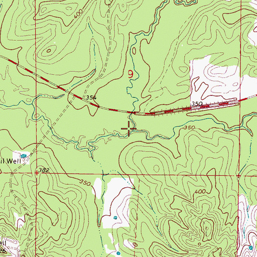 Topographic Map of Goodwater Creek, MS