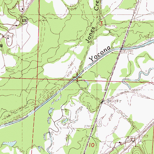 Topographic Map of Goodwin Creek, MS