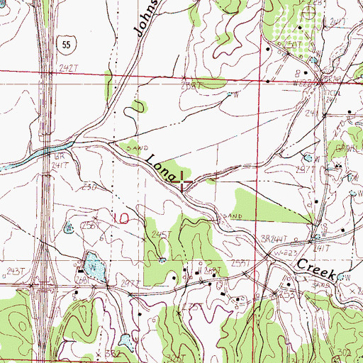 Topographic Map of Goodwin Creek, MS