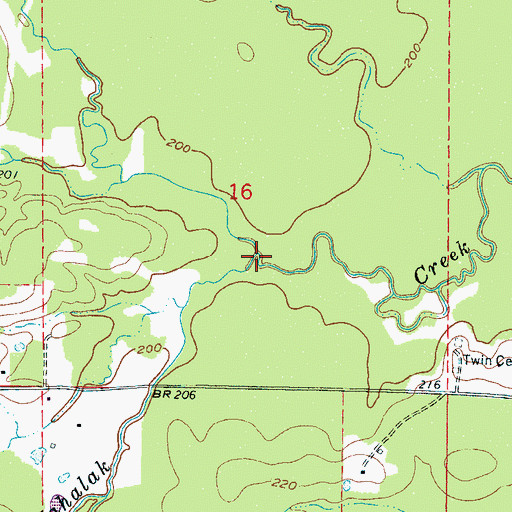 Topographic Map of Goolsby Creek, MS