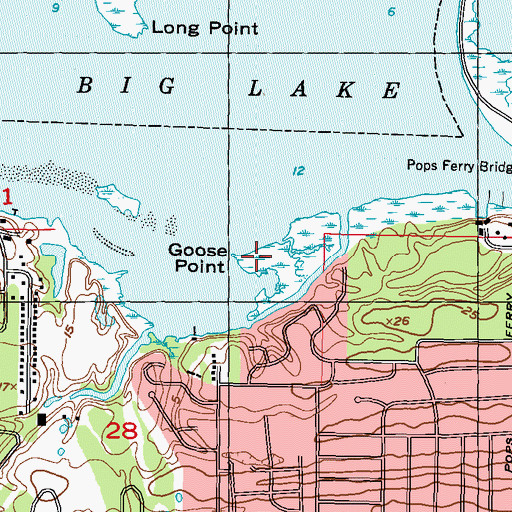 Topographic Map of Goose Point, MS