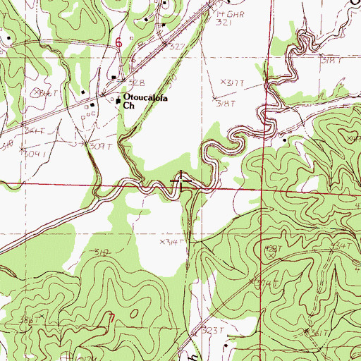 Topographic Map of Gordon Branch, MS