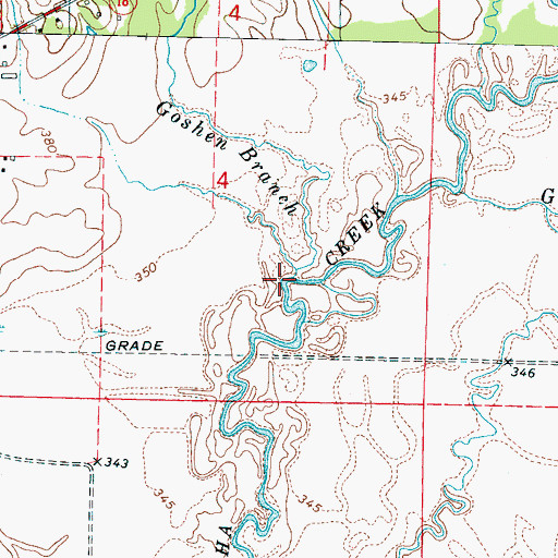 Topographic Map of Goshen Branch, MS