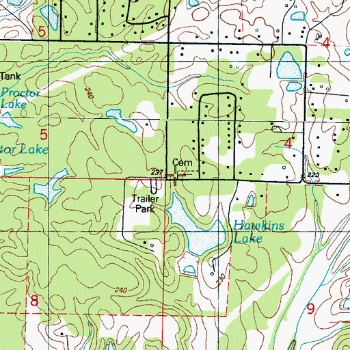 Topographic Map of Gospel Temple, MS