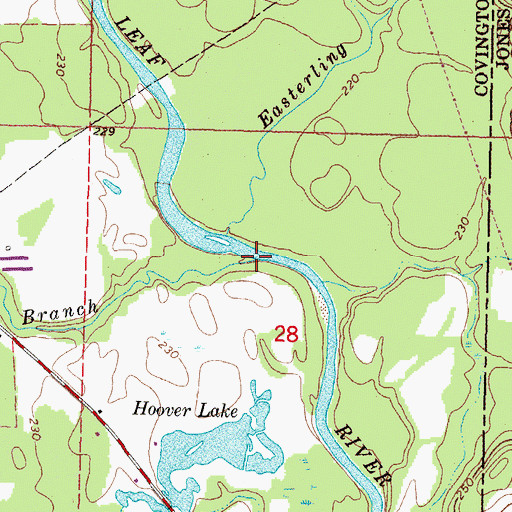 Topographic Map of Gramtham Branch, MS